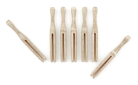 SET OF SEVEN WHALEBONE CLOTHESPINS 19th Century Lengths 5.25".