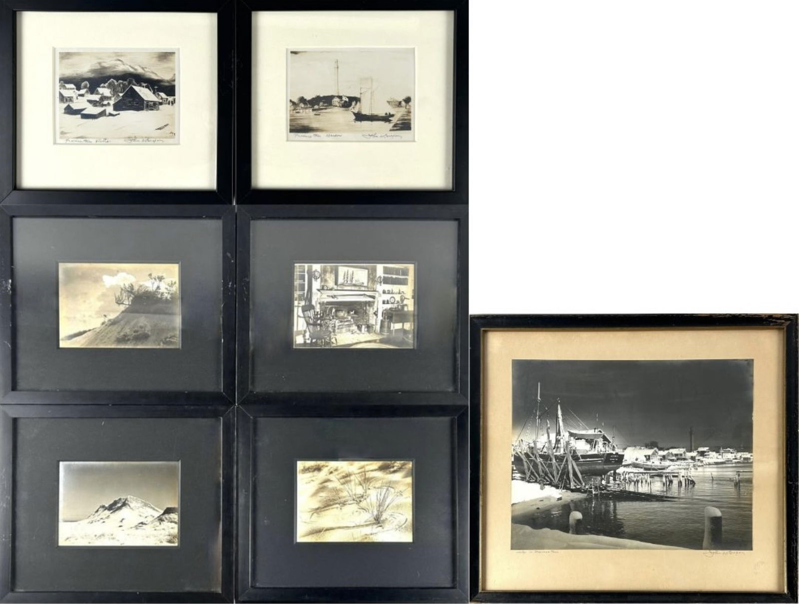 JOHN WORTHINGTON GREGORY (Massachusetts, 1903-1992), Seven black and white photographic views of (1 of 8)