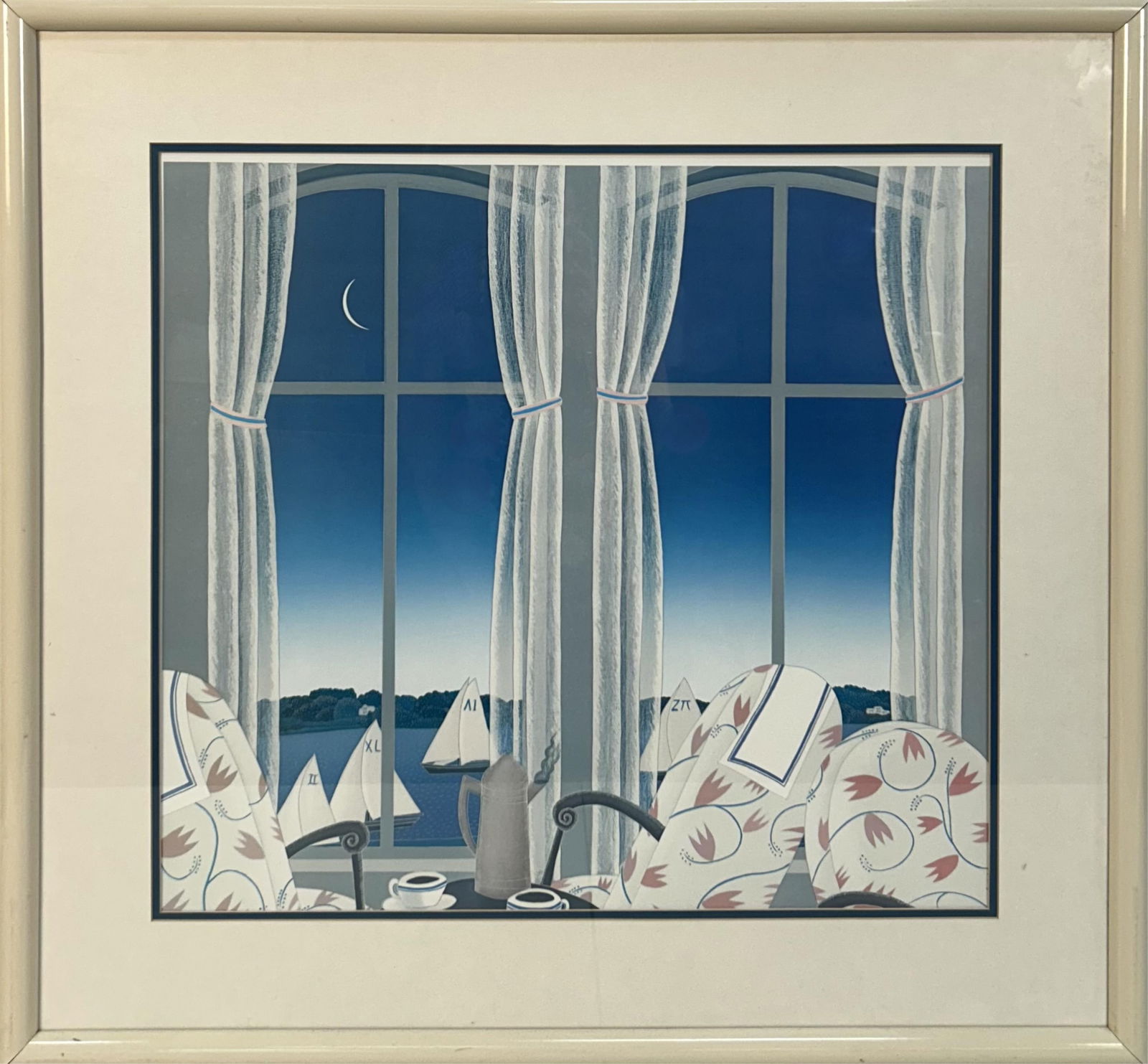 THOMAS MCKNIGHT (Connecticut/New York/Kansas, 1941-), Newport sailing., Photolithograph on paper, (1 of 2)