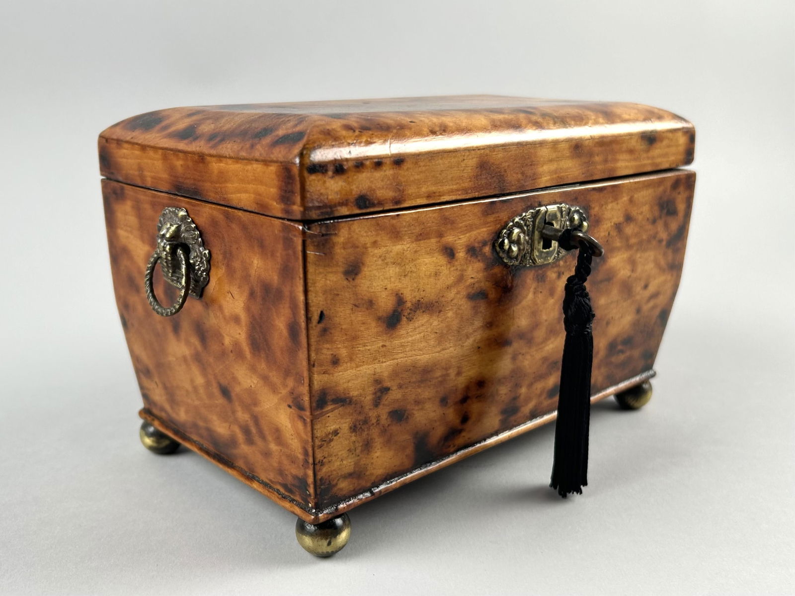 ENGLISH TEA CADDY 19th Century Height 5". Width 8". Depth 5". (1 of 3)