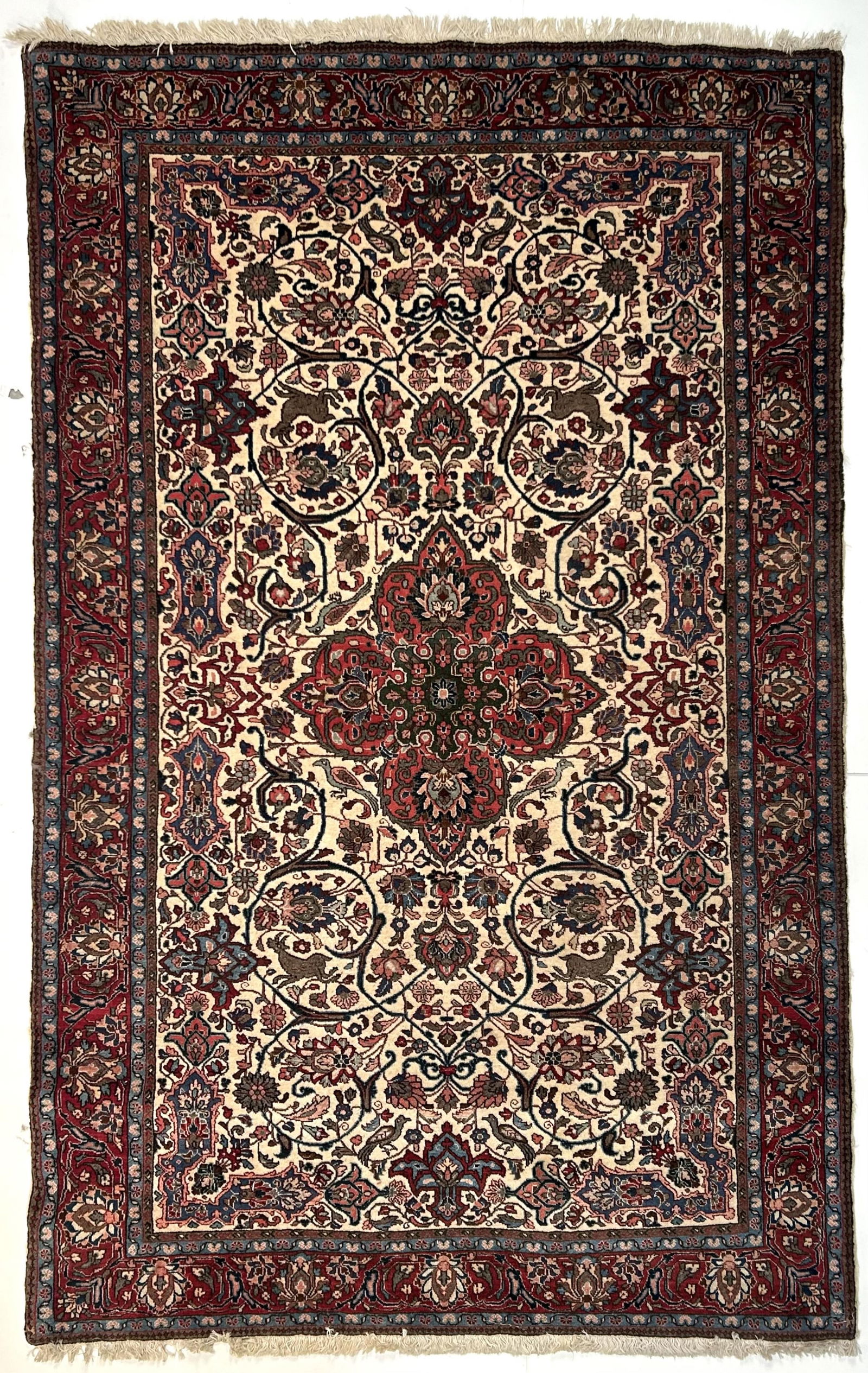 TABRIZ- DESIGN RUG: 4'3" X 6'9" Fourth Quarter of the 20th Century (1 of 2)