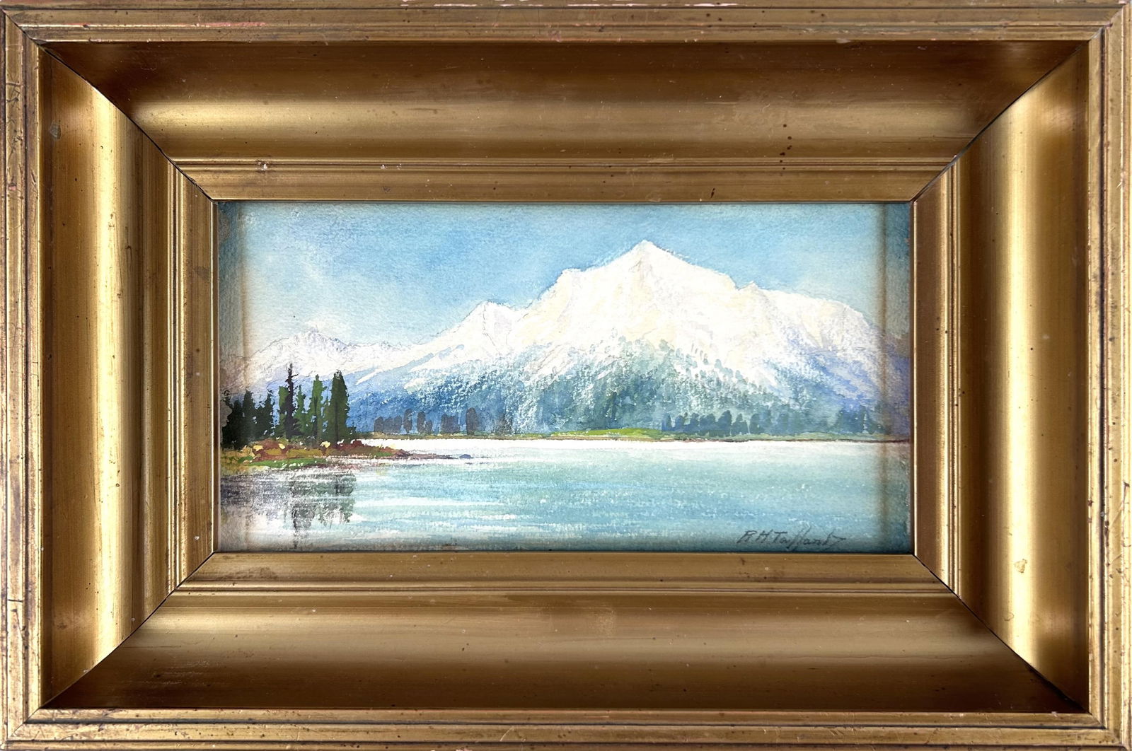 RICHARD H. TALLANT (Colorado/Utah/Ohio, 1853-1934), Aspen snow., Watercolor on paper, 4.5" x 8.25" (1 of 3)
