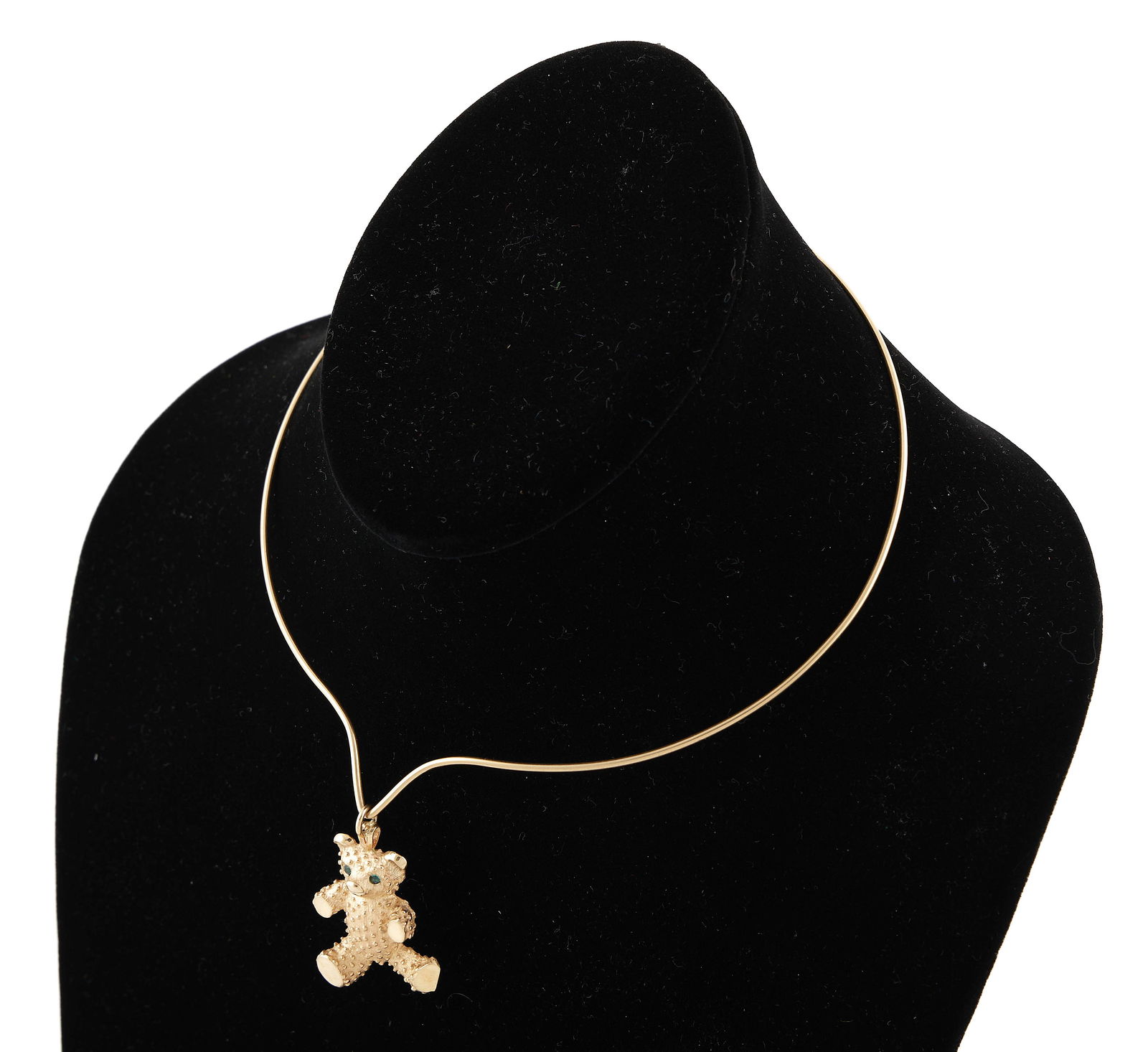 14KT YELLOW GOLD WIRE CHOKER AND PENDANT Approx. 12.04 total dwt. (1 of 1)