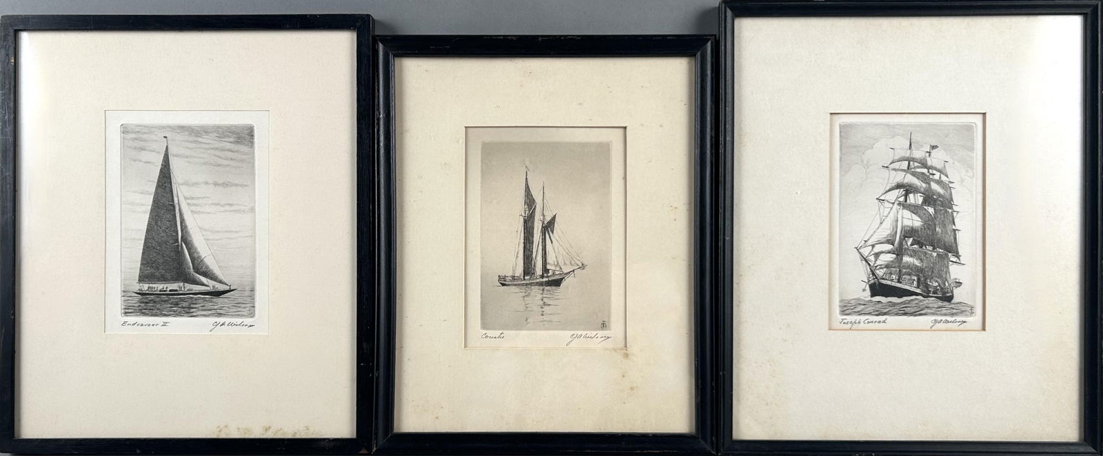 CHARLES J.A. WILSON (Massachusetts/Scotland, 1880-1965), Three ship portraits: "Coaster", "The (1 of 2)