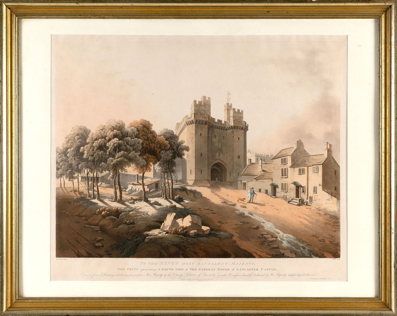 AFTER ROBERT FREER (England, 19th Century), "A South View of the Gateway Tower of Lancaster (1 of 1)