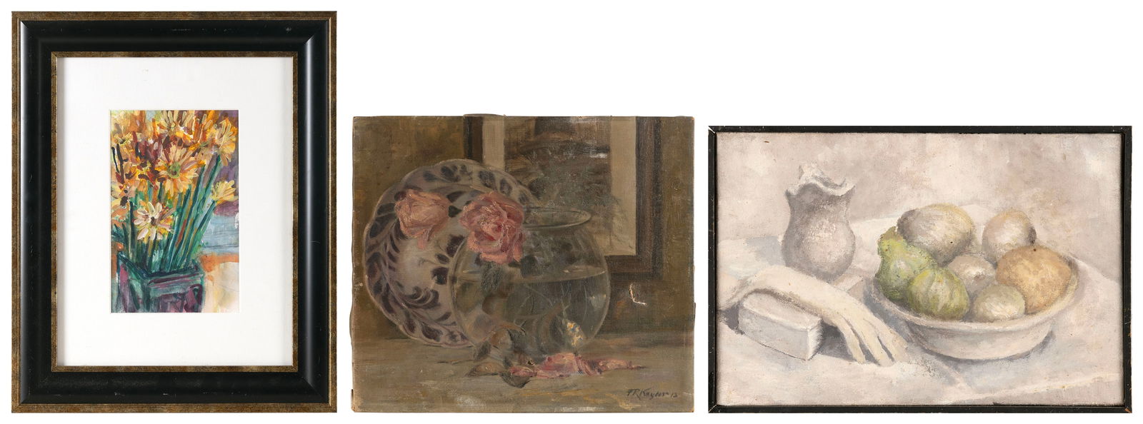 THREE STILL LIFE PAINTINGS (1 of 3)