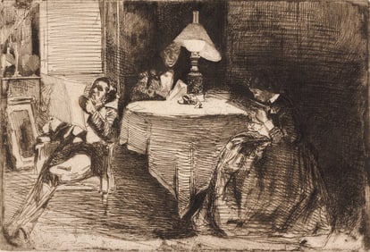 JAMES ABBOTT MCNEILL WHISTLER (Massachusetts/England/France, 1834-1903), "The Music Room", 1859.,