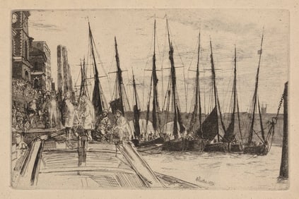 JAMES ABBOTT MCNEILL WHISTLER (Massachusetts/England/France, 1834-1903), Billingsgate., Etching on