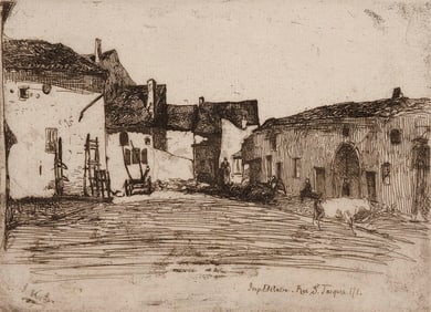 JAMES ABBOTT MCNEILL WHISTLER (Massachusetts/England/France, 1834-1903), "Liverdun", 1858., Etching