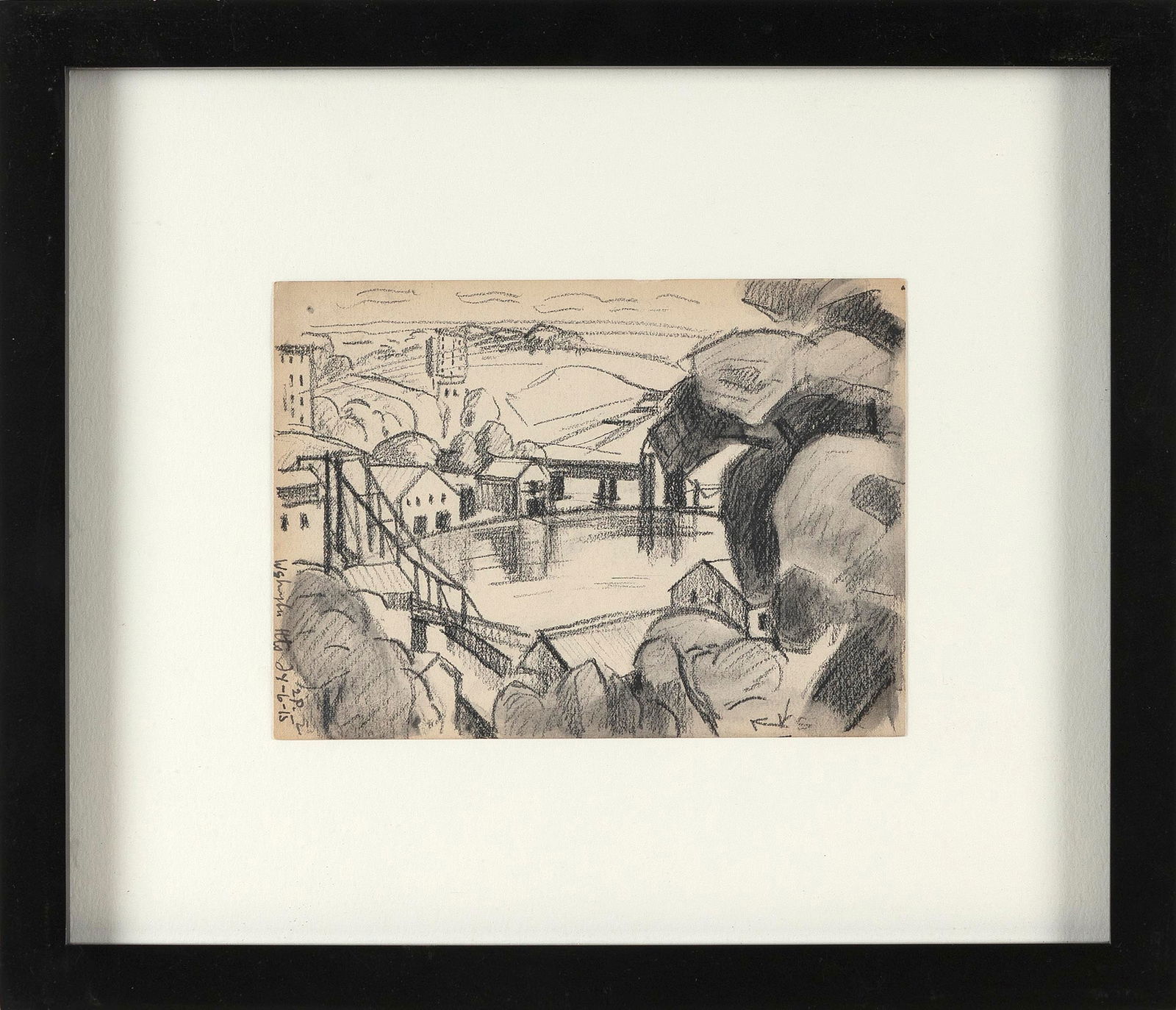 OSCAR FLORIANUS BLUEMNER (Massachusetts/New York/Germany, 1867-1938), View in Washington Heights, (1 of 1)