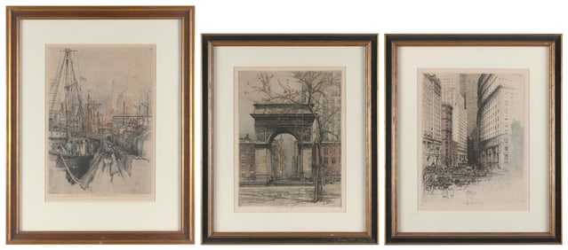 LUIGI (ALOIS HEINRICH) KASIMIR (New York/California/Austria, 1881-1962), Three New York scenes:,