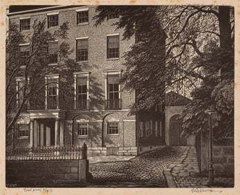 THOMAS WILLOUGHBY NASON (Massachusetts/Connecticut, 1889-1971), Colonial Society, 1957., Wood