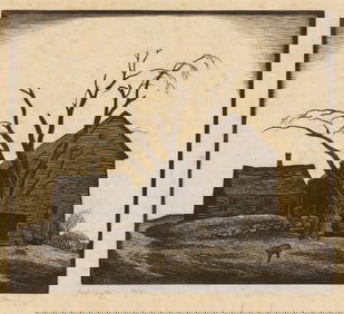 THOMAS WILLOUGHBY NASON (Massachusetts/Connecticut, 1889-1971), "Back Country", 1931., Wood