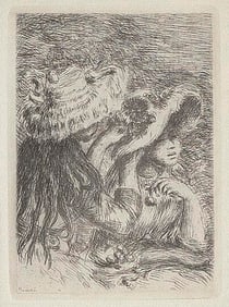 PIERRE-AUGUSTE RENOIR (France, 1841-1919), "Le Chapeau ?pingl?" (3e planche), 1894., Etching on