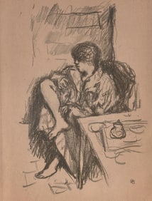PIERRE BONNARD (France, 1867-1947), "La Toilette Assise", 1925., Lithograph on cream wove paper, 13"