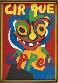 KAREL CHRISTIAAN APPEL (New York/Italy/France/Switzerland, 1921-2006), Cirque., Color screenprint,