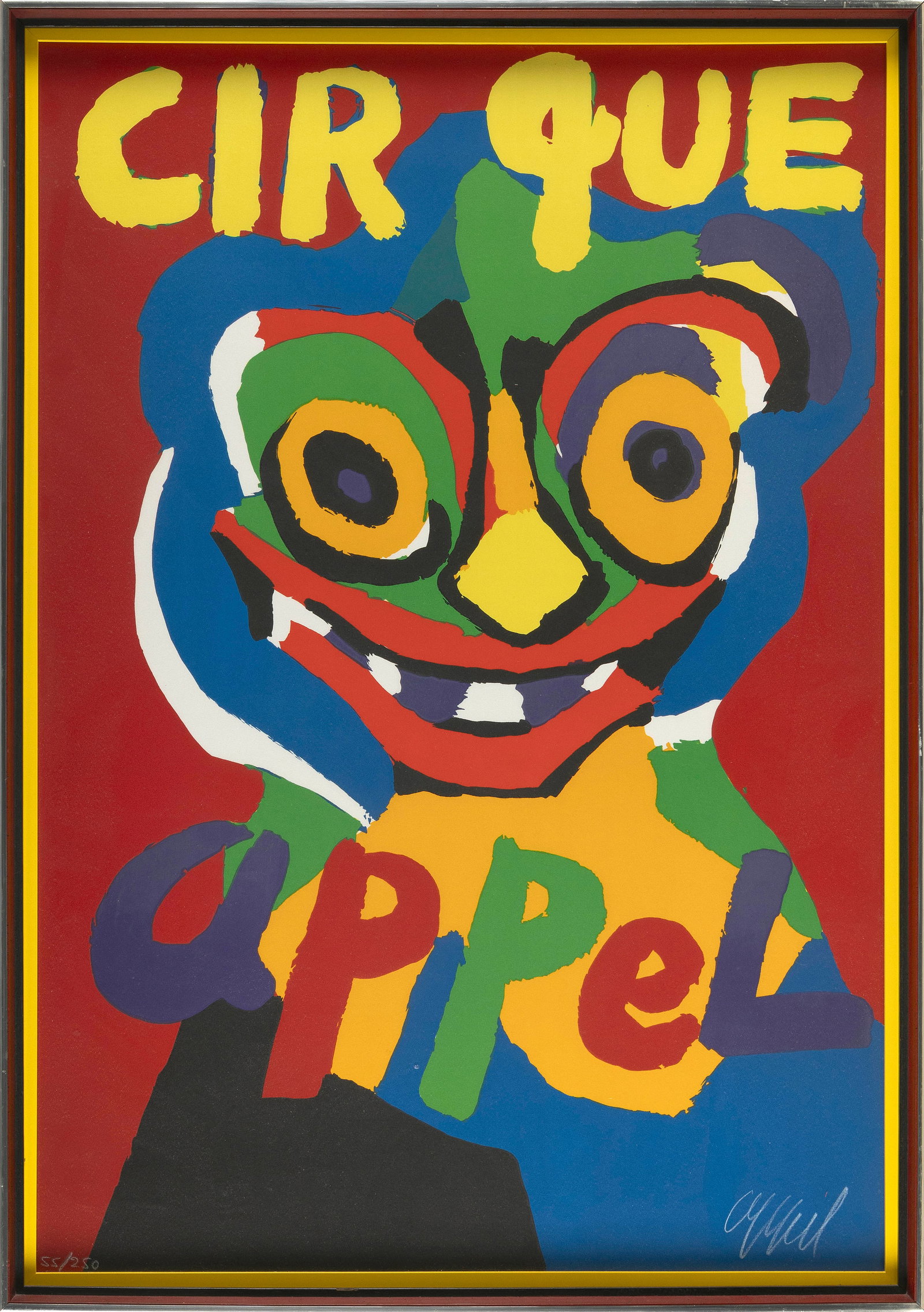 KAREL CHRISTIAAN APPEL (New York/Italy/France/Switzerland, 1921-2006), Cirque., Color screenprint, (1 of 1)