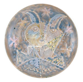 MANNER OF PABLO PICASSO, "Faune", 1951., White earthenware ceramic plate