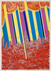 RISABURO KIMURA (Japan/New York, 1924-2014), "Madrid", 1973., Color screenprint with silkscreen on
