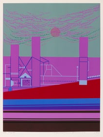 RISABURO KIMURA (Japan/New York, 1924-2014), "City 185", 1971., Color screenprint on heavy wove