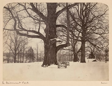JOHN MORAN (Pennsylvania/New York, 1831-1902), "In Fairmount Park.", circa 1866., Arch-topped