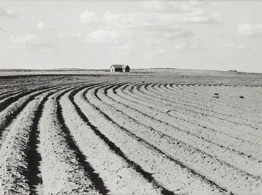 DOROTHEA LANGE (California/New Jersey, 1895-1965), "Abandoned Farmhouse"., Silver gelatin print, 7"