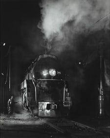 O. WINSTON (OGLE) LINK (New York/Virginia, 1914-2001), "J-Class 605 Enters the Wash Bay, Shaffer's