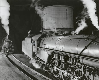 O. WINSTON (OGLE) LINK (New York/Virginia, 1914-2001), "Watering the 104, Bristol Roundhouse,
