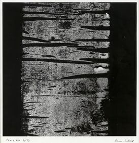 AARON SISKIND (Rhode Island/Illinois, 1903-1991), "Paris 20"., Silver print, image 10" x 10". Sheet