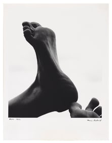 AARON SISKIND (Rhode Island/Illinois, 1903-1991), "Feet 102", 1957., Silver print, 14" x 11". Matted