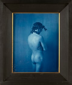 JOHN PATRICK DUGDALE (New York, 1960-), "Bacchus in Repose", 1997., Cyanotype, 13.25" x 10.25".