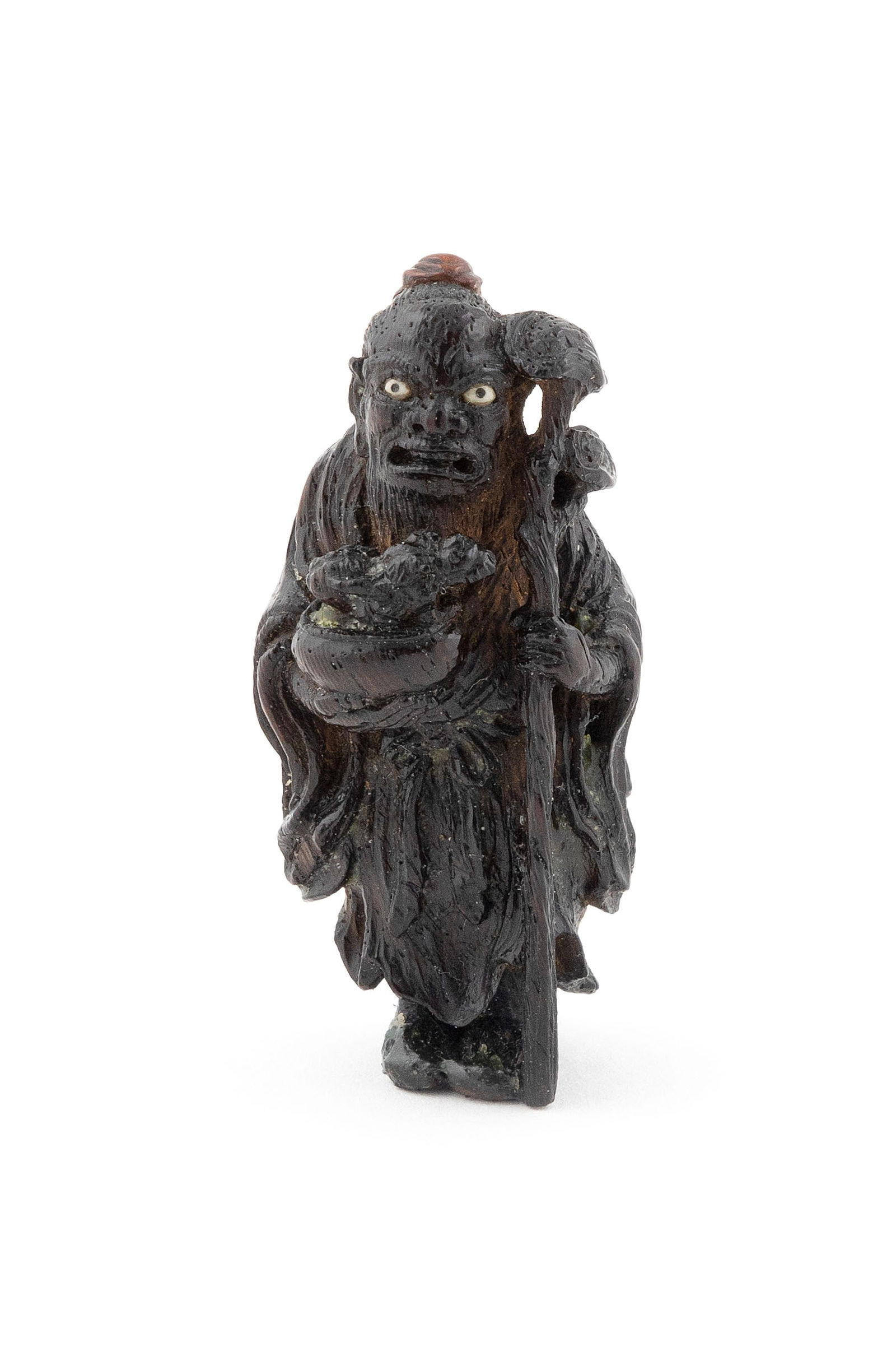 JAPANESE CARVED WOOD NETSUKE 19th Century Height 2.25". (1 of 6)