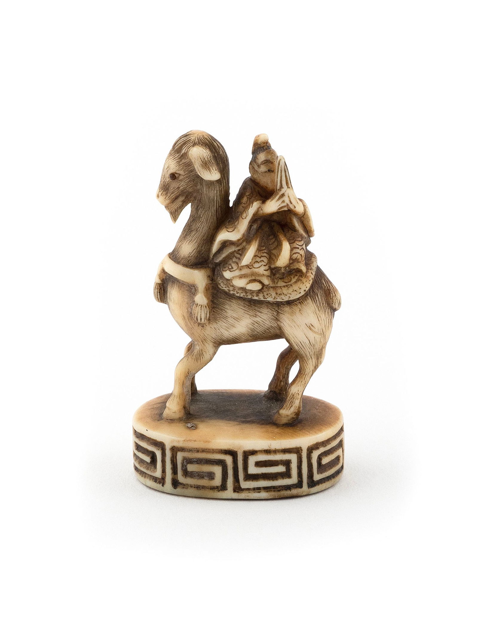 JAPANESE CARVED IVORY NETSUKE 19th Century Height 1.75". (1 of 5)