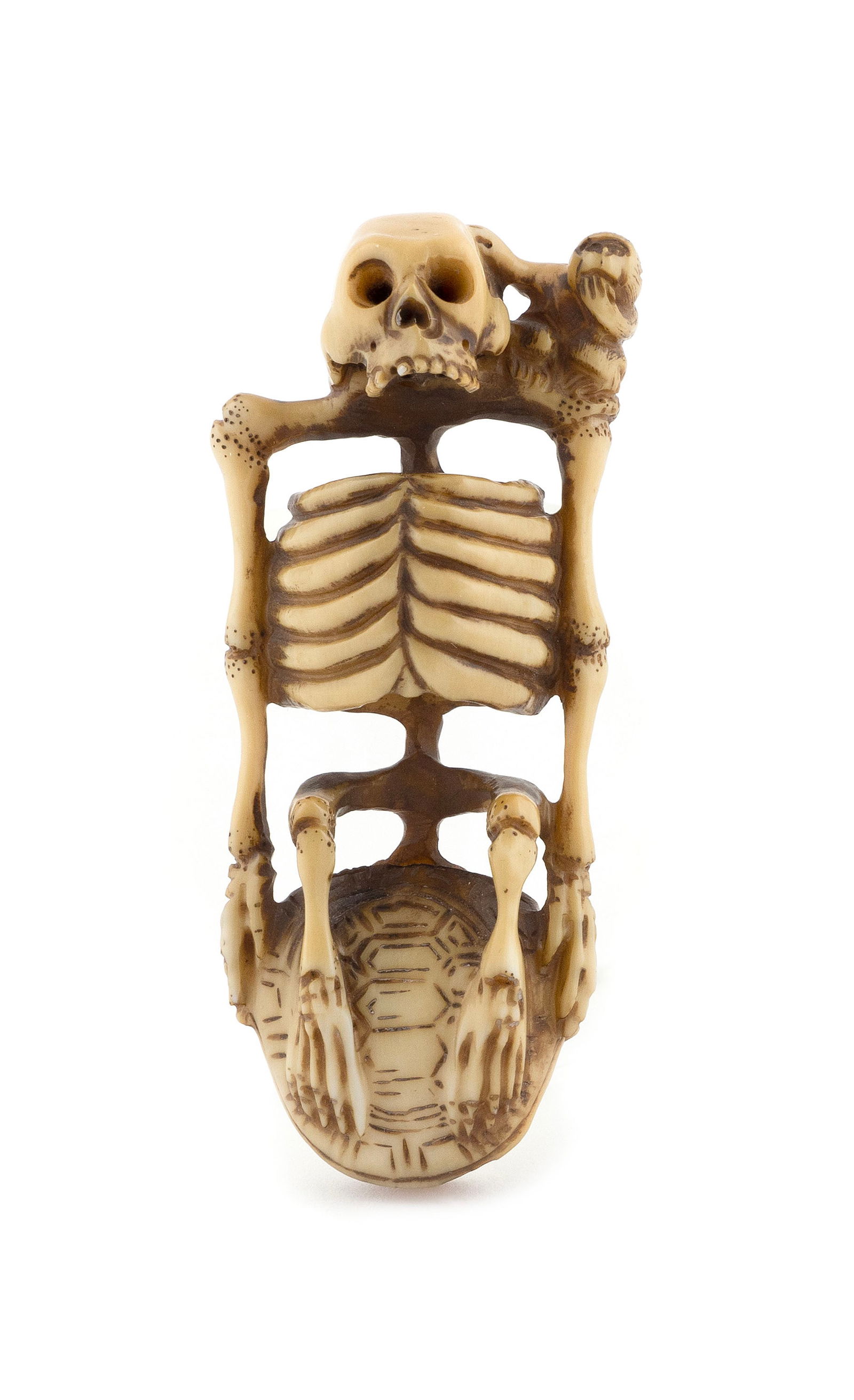 JAPANESE CARVED IVORY NETSUKE 19th Century Length 2.75". (1 of 5)