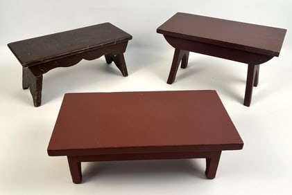 THREE CRICKETS 19th and 20th Century Heights to 9". Lengths to 15".