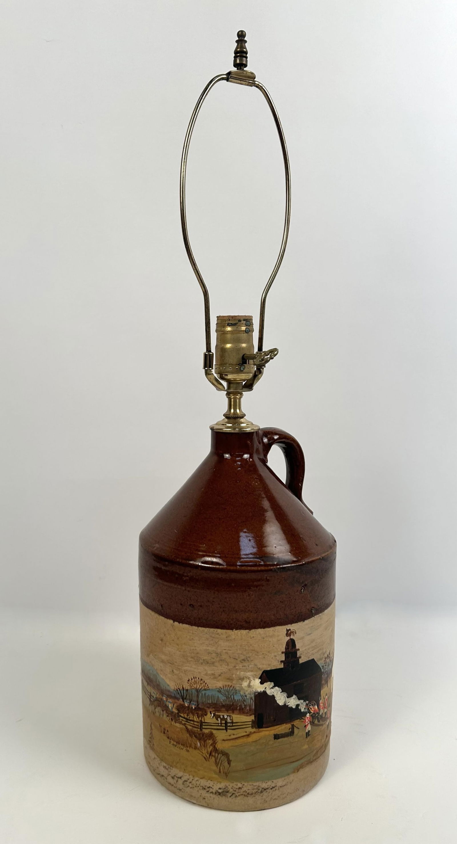 DAVISON M. WELCH (Massachusetts, 1920-2014), Ceramic jug with painted decoration of the (1 of 3)