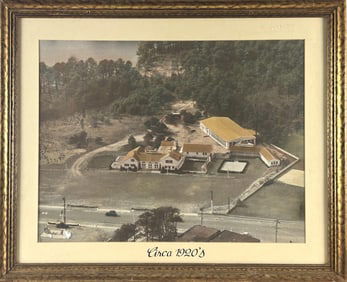 PHOTOGRAPH PRINT OF THE BEACON RESTAURANT, HYANNIS, MASSACHUSETTS 20th Century 21" x 28". Framed 30"