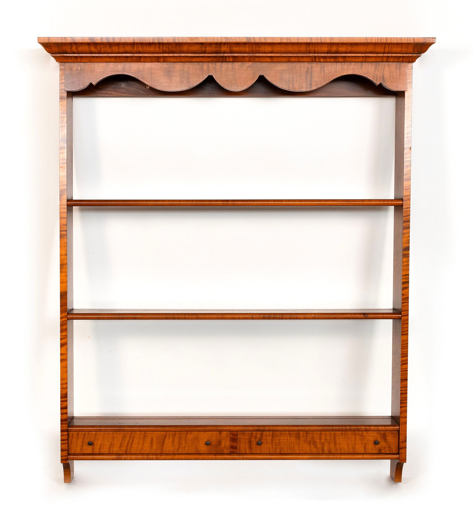 DAVID LEFORT TIGER MAPLE PLATE RACK Massachusetts, Contemporary Height 50.5". Width 43.5". Depth (1 of 1)