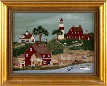 CYNTHIA GALLANT-SIMPSON (Cape Cod/Maine, Contemporary), "Red Witch", a coastal scene with a
