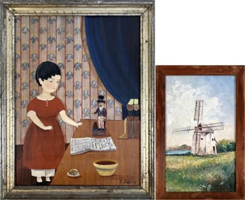 TWO PAINTINGS BY CAPE COD ARTISTS 20th Century