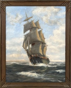 HARRY HAMBRO HOWE (Massachusetts/Maine, 1886-1968), The clipper ship Sancho Panza., Oil on canvas,