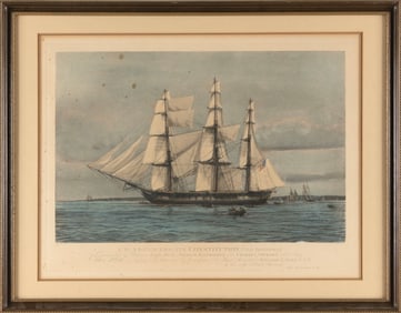 AFTER WILLIAM LIONEL WYLLIE (England, 1851-1931), "U.S.S. 44-Gun Frigate Constitution (Old