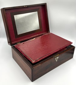 ROSEWOOD LAP DESK 19th Century Height 5". Width 12". Depth 8.5".