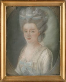 FRENCH SCHOOL (18th Century,), Portrait of a lady., Pastel, 21" x 16" sight. Framed 25" x 20".