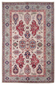 KAZAK DESIGN RUG: 5'4" X 8'4" 21st Century