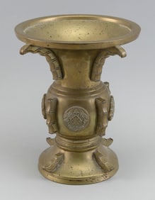 JAPANESE BRONZE VASE Taisho Era, First Half of the 20th Century Height 9".