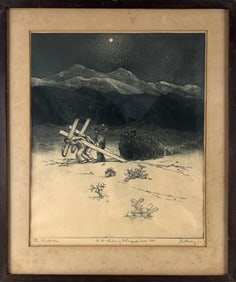 JAY NORWOOD DARLING (Iowa/Michigan, 1876-1962), "Penitentirs -- In the shadow of the Sangre de