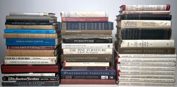 APPROX. 47 BOOKS ON ANTIQUE FURNITURE AND CLOCKS