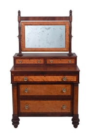 CLASSICAL TWO-TIER DRESSER America, Second Quarter of the 19th Cenrury Height 70". Width 39.5".
