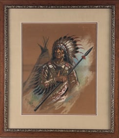 ASTLEY DAVID MIDDLETON (A.D.M.) COOPER (California/Missouri, 1856-1924), Native American with